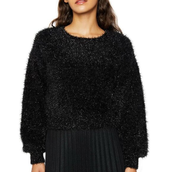 Jr344 lucy paris black juniors' sparkle sweater size XS - Picture 1 of 1